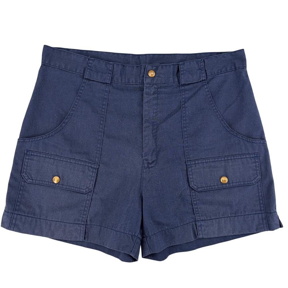 Vintage REI High Waisted Cargo Shorts Navy Blue‎ Utility Gorpcore Womens 36